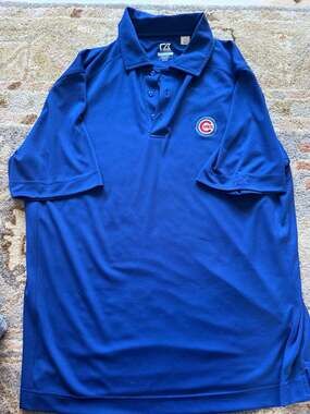Cutter & Buck MLB Chicago Cubs CB DryTec Royal Blue Performance Polo Shirt - Men